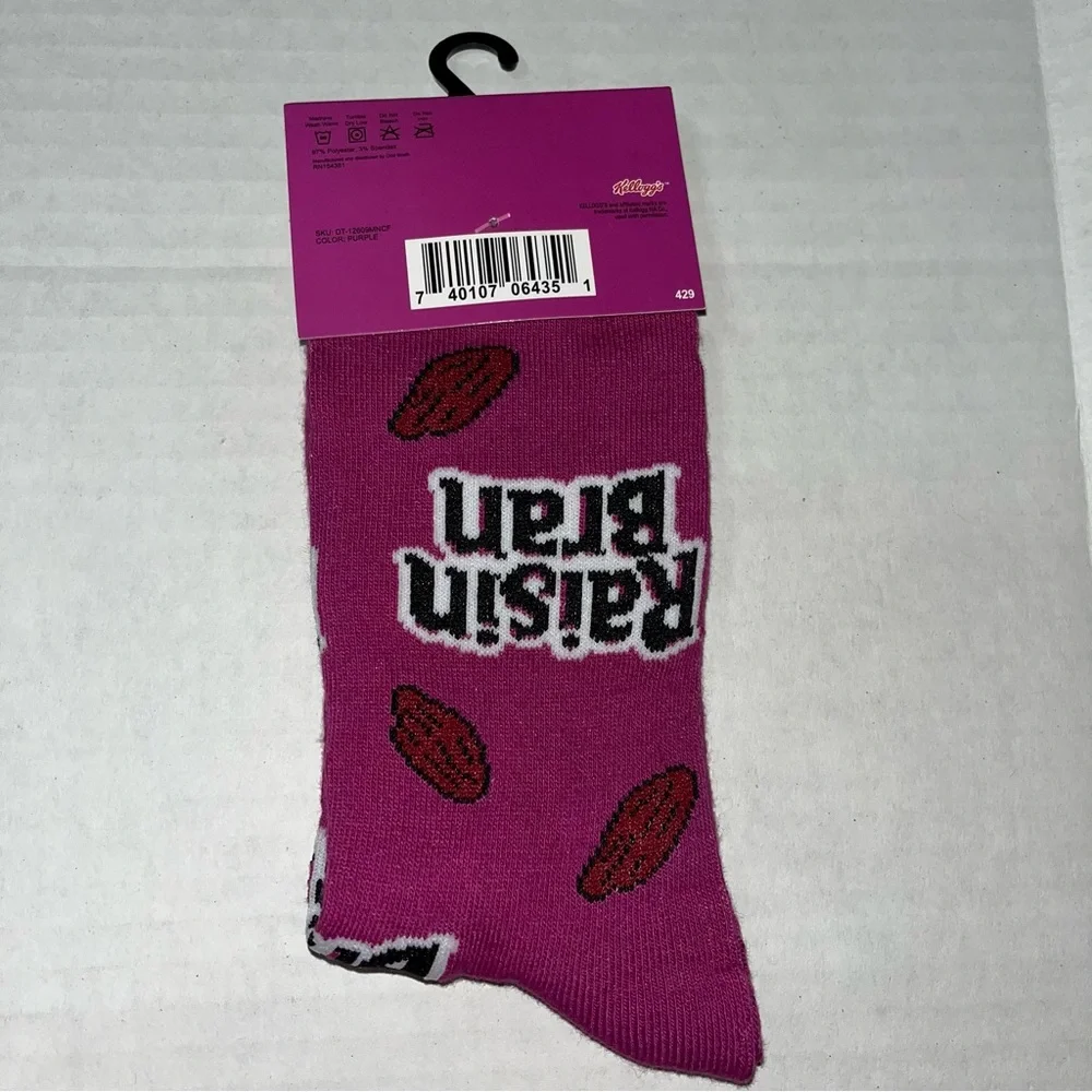 Odd Sox Kellogg’s‎ Raisin Bran Crew Length Novelty Fun Socks NWT
